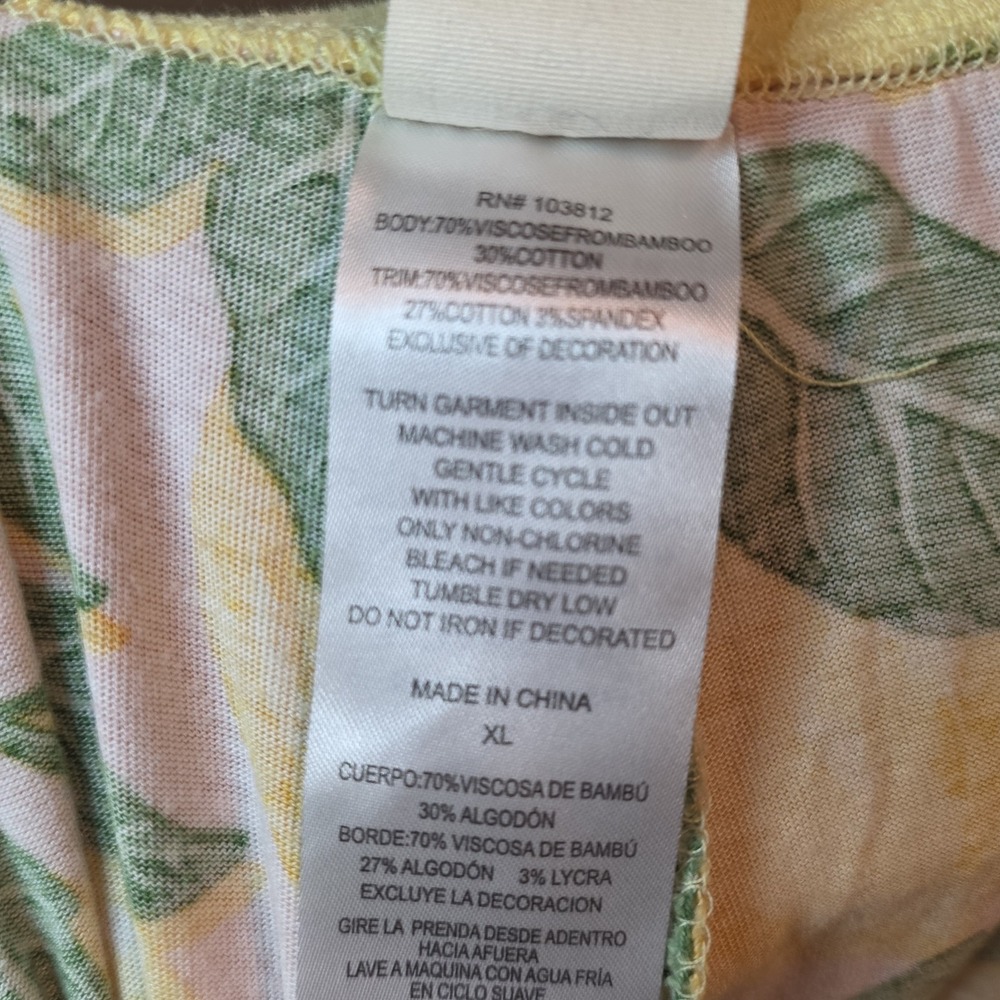 Munki Munki Women Pajama Bottoms ONLY Lemon Print Size XL - Picture 7 of 8